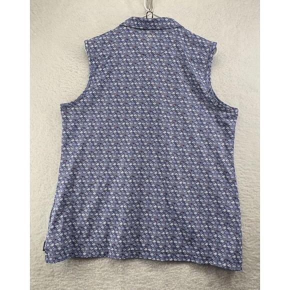 Peter Millar Womens XL Golf Polo Sleeveless Sport Collared Shirt - Picture 3 of 6